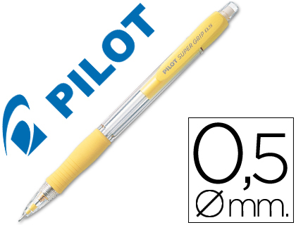 Portaminas Pilot Super Grip 0,5mm. amarillo